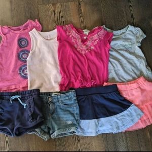 🌞Lot of 2t summer girls shorts and tops